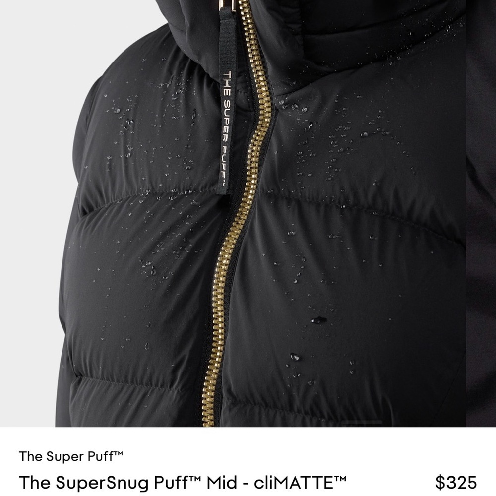 Women's Black Long Puffer Coat with Hood - Picture 7 of 8